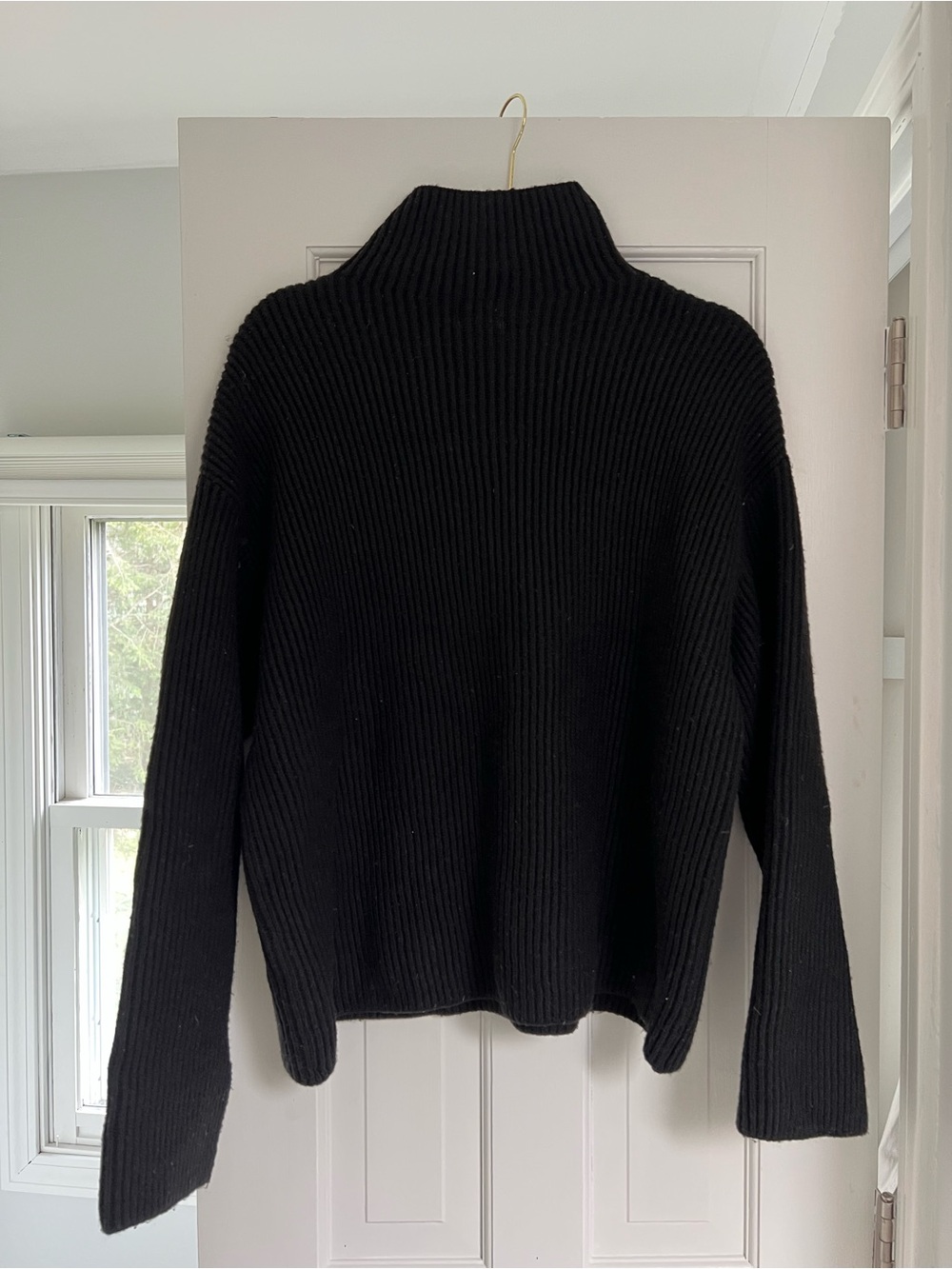H&M Black Ribbed Turtleneck Sweater